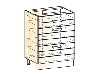 Фото Виктория Шкаф рабочий L600 (3 ящ.). Модули для кухни Виктория.