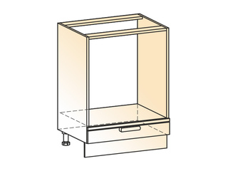 Фото Виктория Шкаф рабочий под духовку L600 (1 ящ.). Модули для кухни Виктория.