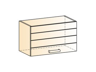 Фото Виктория Шкаф навесной L600 Н360 (1 дв. гл.). Модули для кухни Виктория.