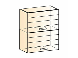 Фото Виктория Шкаф навесной L600 Н720 (2 дв. гл. гориз). Модули для кухни Виктория.