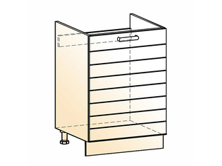 Фото Виктория Шкаф рабочий под мойку L600 (1 дв. гл.). Модули для кухни Виктория.