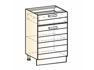 Фото Виктория Шкаф рабочий L500 (1 дв. гл. 1 ящ.). Модули для кухни Виктория.