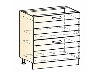 Фото Виктория Шкаф рабочий L800 (2 ящ.). Модули для кухни Виктория.