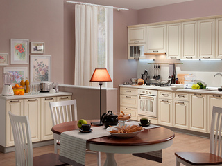 Фото Кухонный гарнитур Атланта 2800 с карнизом. Кухонные гарнитуры Атланта.