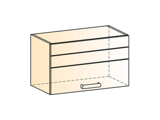 Фото Мечта Шкаф навесной L600 Н360 (1 дв. гл. гориз.). Модули для кухни Мечта.