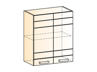 Фото Мечта Шкаф навесной L600 Н720 (2 дв. гл.). Модули для кухни Мечта.