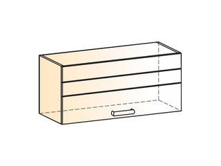 Фото Мечта Шкаф навесной L800 Н360 (1 дв. гл. гориз). Модули для кухни Мечта.