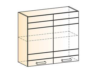 Фото Мечта Шкаф навесной L800 Н720 (2 дв. гл.). Модули для кухни Мечта.