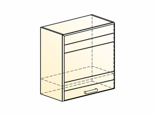 Фото Мечта Шкаф навесной под вытяжку L600 Н566 (1 дв. гл.). Модули для кухни Мечта.