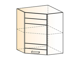 Фото Мечта Шкаф навесной угл. L600х600 Н720 (1 дв. гл.). Модули для кухни Мечта.