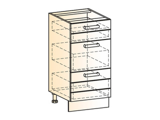 Фото Мечта Шкаф рабочий L400 (3 ящ.). Модули для кухни Мечта.