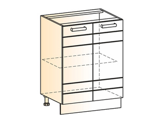 Фото Мечта Шкаф рабочий L600 (2 дв. гл.). Модули для кухни Мечта.