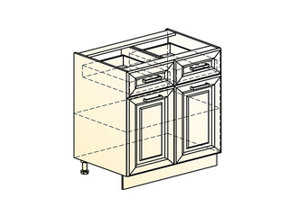 Фото Мечта Шкаф рабочий L800 (2 дв. гл. 2 ящ.). Модули для кухни Мечта.