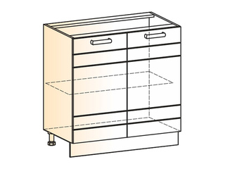 Фото Мечта Шкаф рабочий L800 (2 дв. гл.). Модули для кухни Мечта.