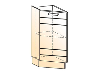 Фото Мечта Шкаф рабочий концевой 45 гр. L300 (1 дв. гл.). Модули для кухни Мечта.