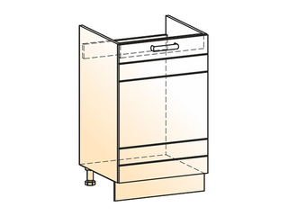 Фото Мечта Шкаф рабочий под мойку L500 (1 дв. гл.). Модули для кухни Мечта.