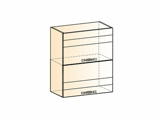 Фото Мечта Шкаф навесной L600 Н720 (2 дв. гл. гориз.). Модули для кухни Мечта.