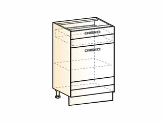 Фото Мечта Шкаф рабочий L500 (1 дв. гл. 1 ящ.). Модули для кухни Мечта.