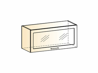 Фото Яна Шкаф навесной L800 Н360 (1 дв. рам. гориз.). Модули для кухни Яна.