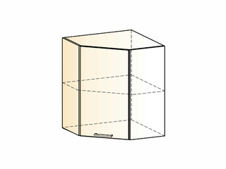Фото Яна Шкаф навесной угл. L600х600 Н720 (1 дв. гл.). Модули для кухни Яна.
