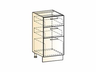 Фото Яна Шкаф рабочий L400 (3 ящ.). Модули для кухни Яна.