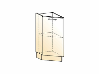 Фото Яна Шкаф рабочий концевой 45 гр. L300 (1 дв. гл.). Модули для кухни Яна.