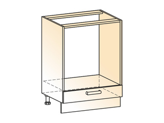 Фото Яна Шкаф рабочий под духовку L600 (1 ящ.). Модули для кухни Яна.