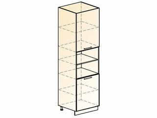 Фото Яна Шкаф-пенал L600 H2141 (2 дв. гл.). Модули для кухни Яна.