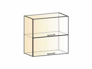 Фото Яна Шкаф навесной L800 Н720 (2 дв. гл. гориз.). Модули для кухни Яна.