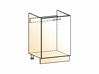 Фото Яна Шкаф рабочий под мойку L600 (1 дв. гл.). Модули для кухни Яна.