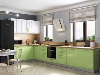 Фото Кухонный гарнитур «Яна» №6 4020х180. Кухонные гарнитуры Яна.