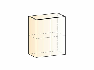 Фото Бостон Шкаф навесной L600 Н720 (2 дв. гл.). Модули для кухни Бостон.
