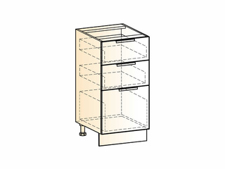 Фото Бостон Шкаф рабочий L400 (3 ящ.). Модули для кухни Бостон.