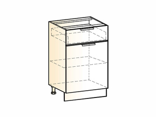 Фото Бостон Шкаф рабочий L500 (1 дв. г. 1 ящ.). Модули для кухни Бостон.