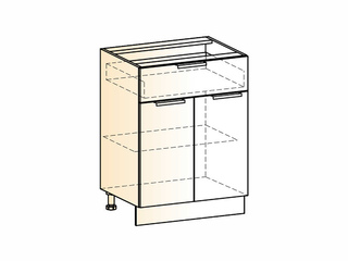 Фото Бостон Шкаф рабочий L600 (2 дв. гл. 1 ящ.). Модули для кухни Бостон.