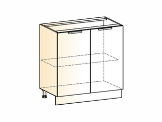 Фото Бостон Шкаф рабочий L800 (2 дв. гл.). Модули для кухни Бостон.