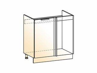 Фото Бостон Шкаф рабочий под мойку угл. L800 (1 дв. гл.). Модули для кухни Бостон.