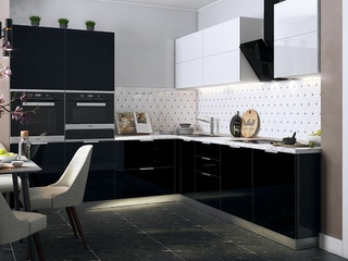 Фото Кухонный гарнитур «Бостон» №1 2600х2820. Кухонные гарнитуры Бостон.