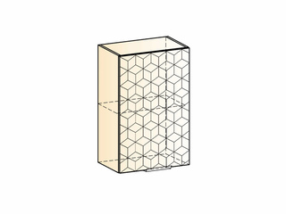 Фото Стоун Шкаф навесной L450 Н720 (1 дв. гл.) с фрезеровкой. Модули для кухни Стоун.