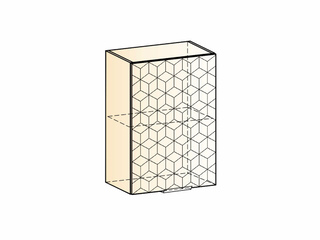 Фото Стоун Шкаф навесной L500 Н720 (1 дв. гл.) с фрезеровкой. Модули для кухни Стоун.