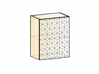 Фото Стоун Шкаф навесной L600 Н720 (1 дв. гл.) с фрезеровкой. Модули для кухни Стоун.