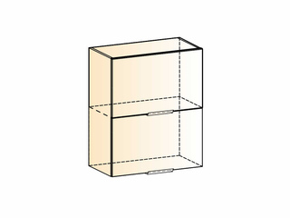 Фото Стоун Шкаф навесной L600 Н720 (2 дв. гл. гориз.). Модули для кухни Стоун.