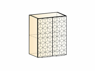 Фото Стоун Шкаф навесной L600 Н720 (2 дв. гл.) с фрезеровкой. Модули для кухни Стоун.