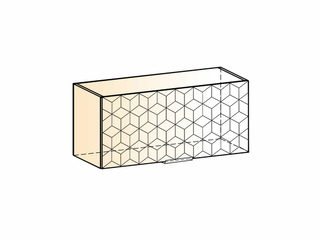 Фото Стоун Шкаф навесной L800 Н360 (1 дв. гл.) с фрезеровкой. Модули для кухни Стоун.