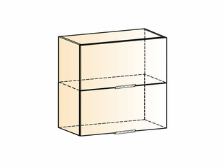 Фото Стоун Шкаф навесной L800 Н720 (2 дв. гл. гориз.). Модули для кухни Стоун.