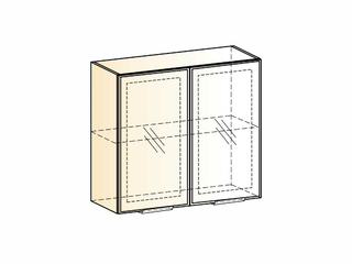 Фото Стоун Шкаф навесной L800 Н720 (2 дв. рам.). Модули для кухни Стоун.