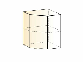 Фото Стоун Шкаф навесной угл. L600x600 Н720 (1 дв. гл.). Модули для кухни Стоун.