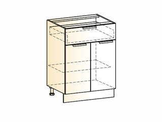 Фото Стоун Шкаф рабочий L600 (2 дв. гл. 1 ящ.). Модули для кухни Стоун.