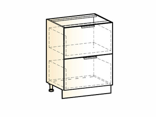 Фото Стоун Шкаф рабочий L600 (2 ящ.). Модули для кухни Стоун.