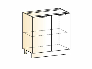 Фото Стоун Шкаф рабочий L800 (2 дв. гл.). Модули для кухни Стоун.